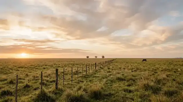 Atardecer en la Pampa en la pantalla del televisor